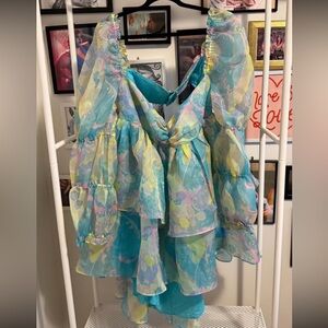 Selkie The Electric Moonlight Puff Dress